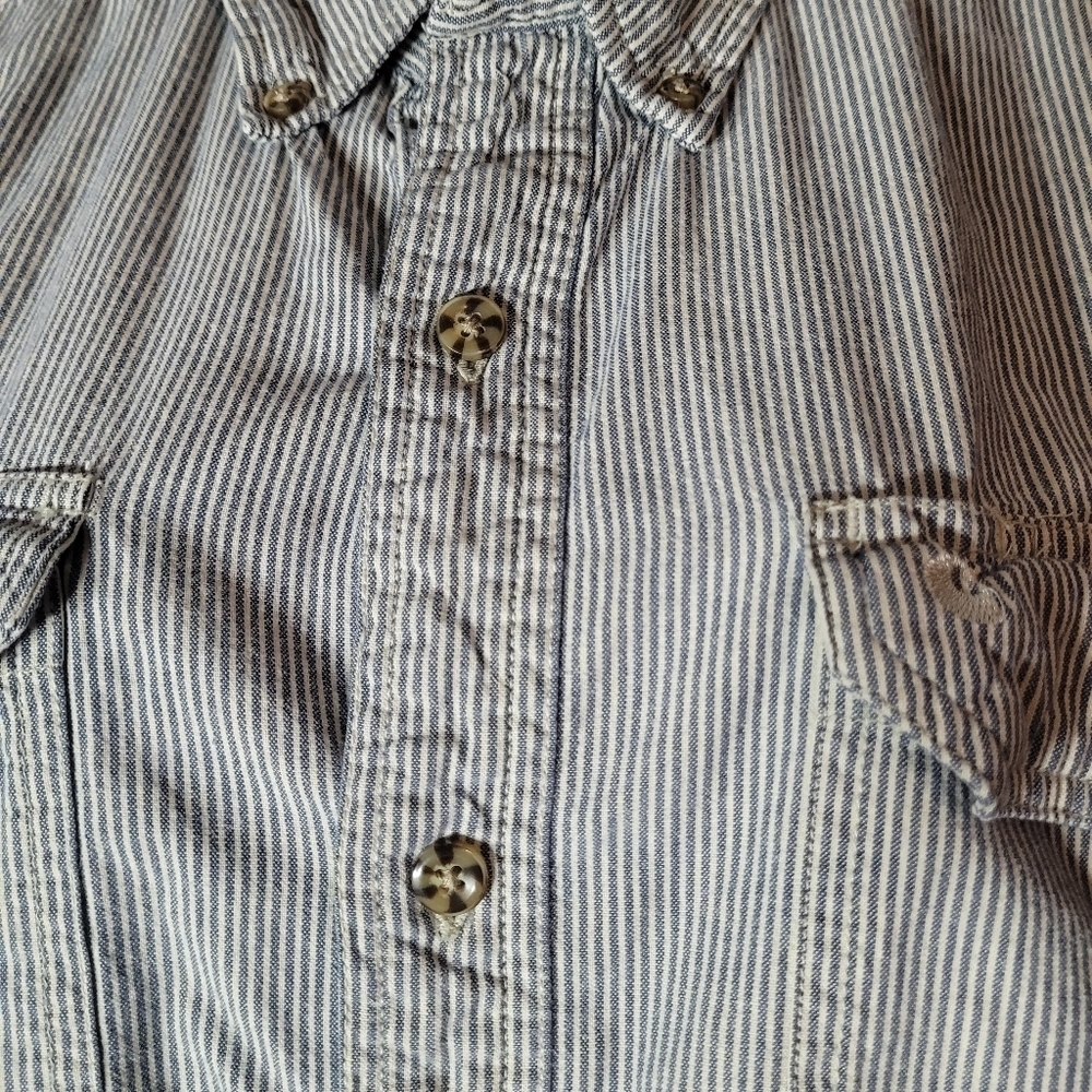 Sold! Carhartt 100% Cotton Short Sleeve Button Down Shirt sz L - Picture 2 of 9